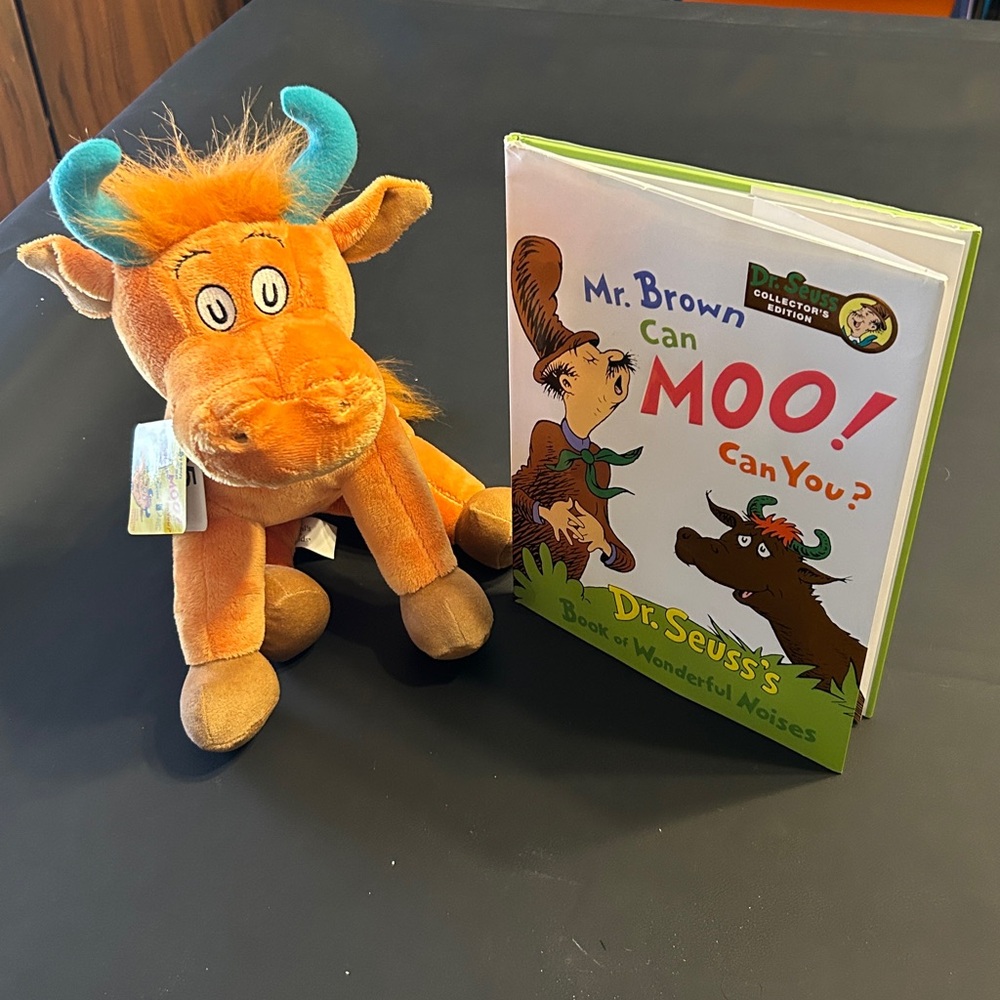 NWT Dr. Seuss Plush & Collector’s Edition Book
 Mr. Brown Can Moo Can You?